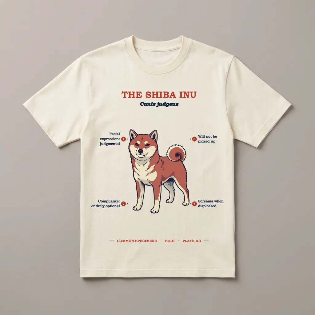 THE SHIBA INU, printed on a tee