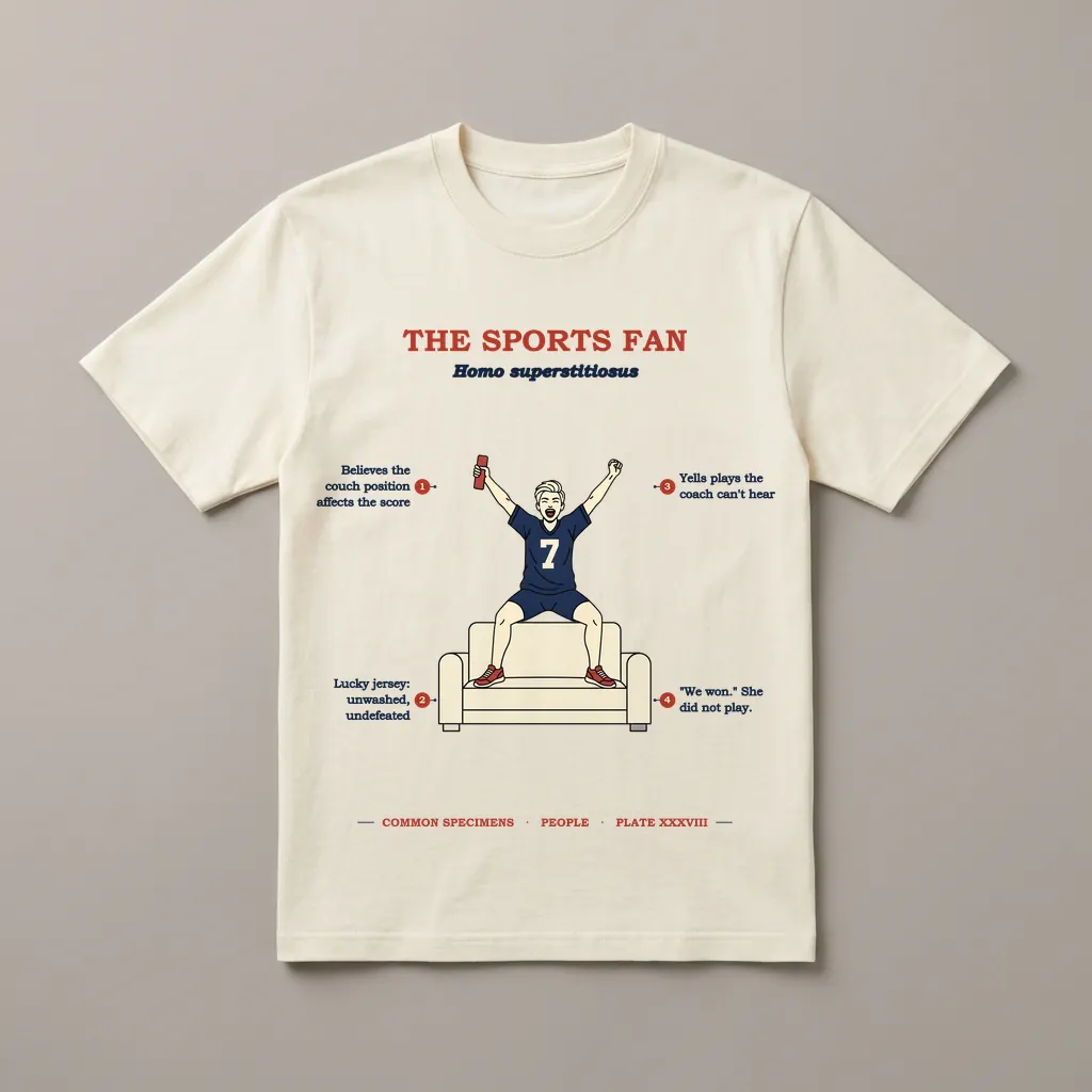 THE SPORTS FAN, printed on a tee