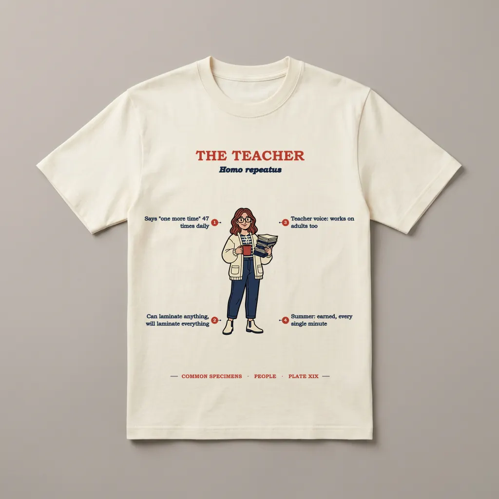 THE TEACHER, printed on a tee