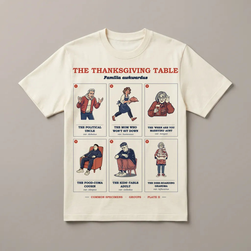 THE THANKSGIVING TABLE, printed on a tee