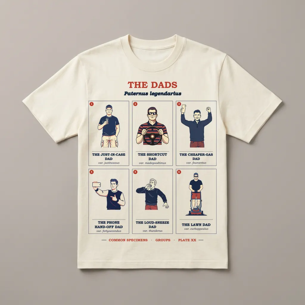THE DADS, printed on a tee