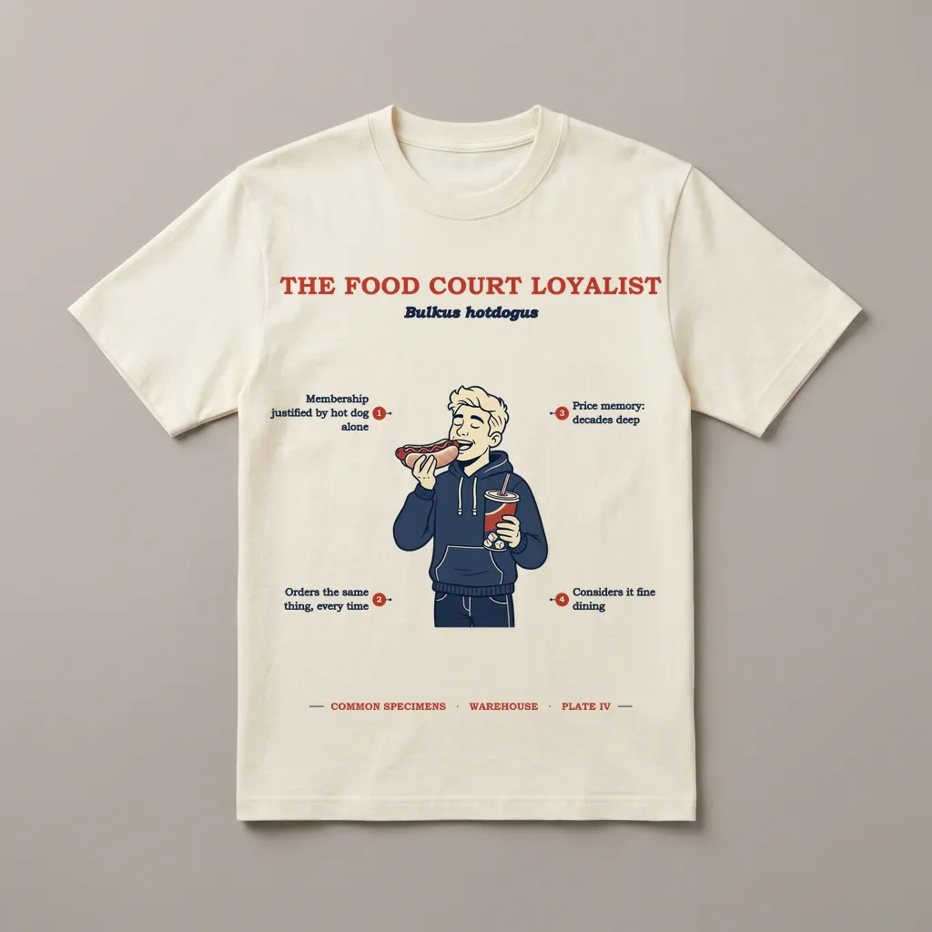THE FOOD COURT LOYALIST, printed on a tee