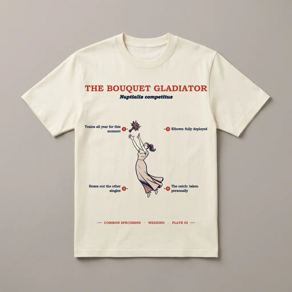THE BOUQUET GLADIATOR, printed on a tee